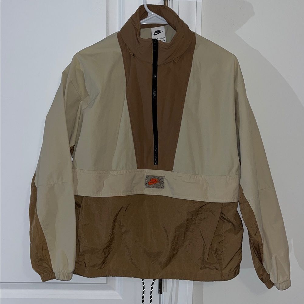 Nike Vintage style Pullover Nylon Blend hood collar Retro Jacket XS unisex